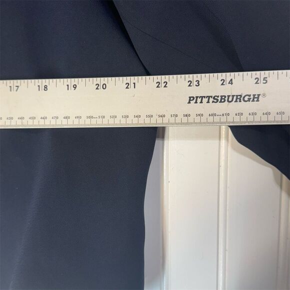 Chancelle NWT Navy Blazer 20 Navy Pearl Beaded Collar Formal Cropped QuietLuxury - Picture 7 of 8